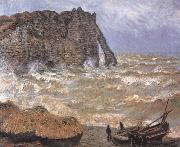 Claude Monet Etretat,Rough Sea painting
